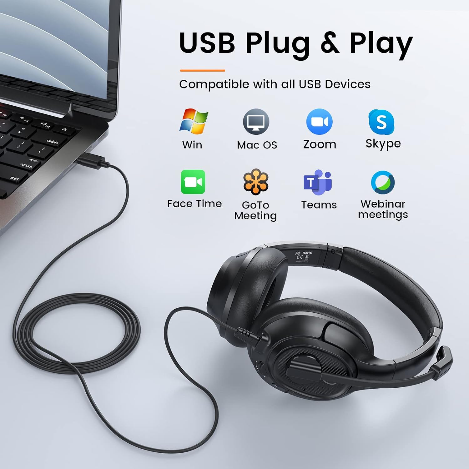 Thumbnail 6 de EKSA H2 cuffie USB 180 g
