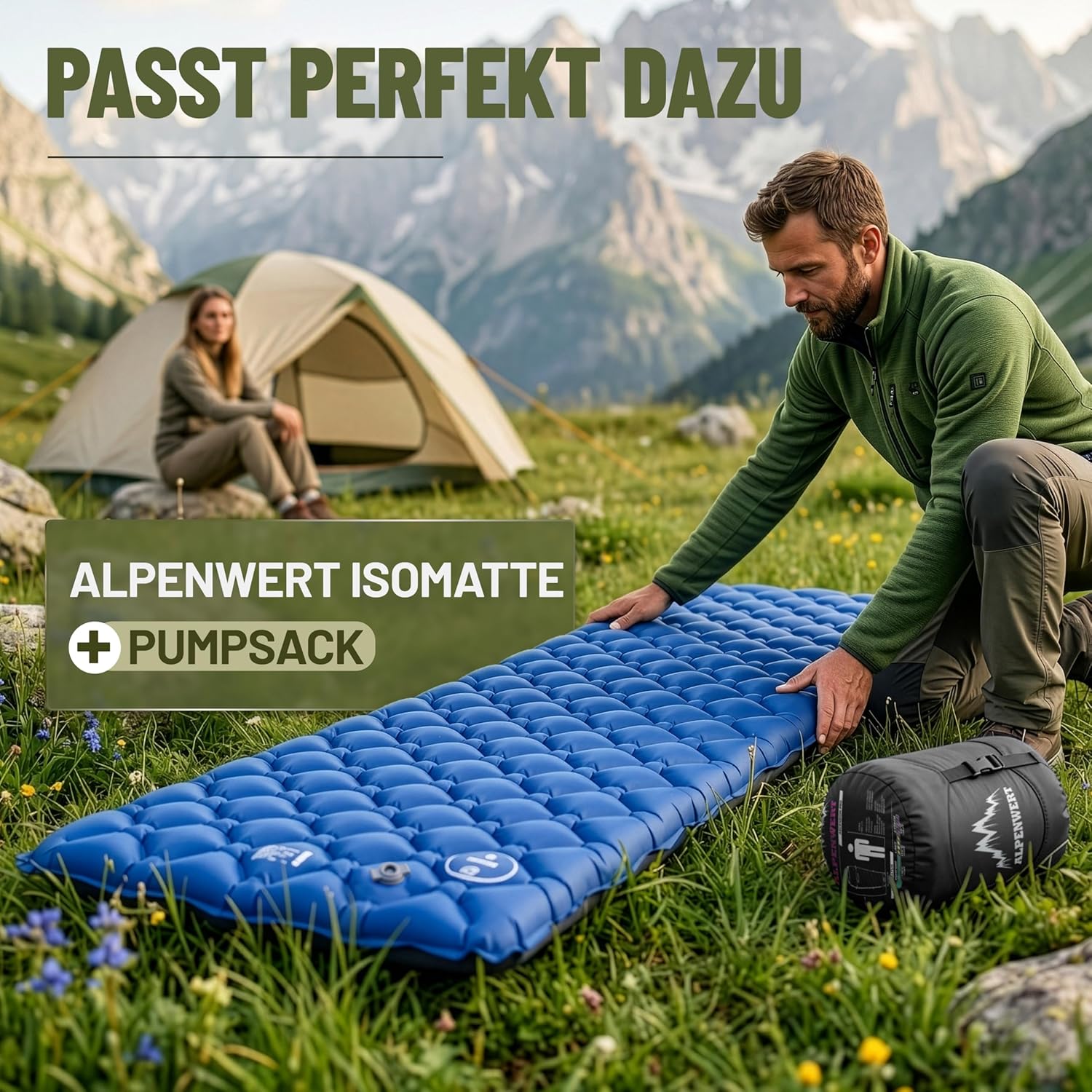 Thumbnail 6 de ALPENWERT Schlafsack Sommer Ultraleicht & klein – kompakt, wasserabweisend und komfortabel für Camping