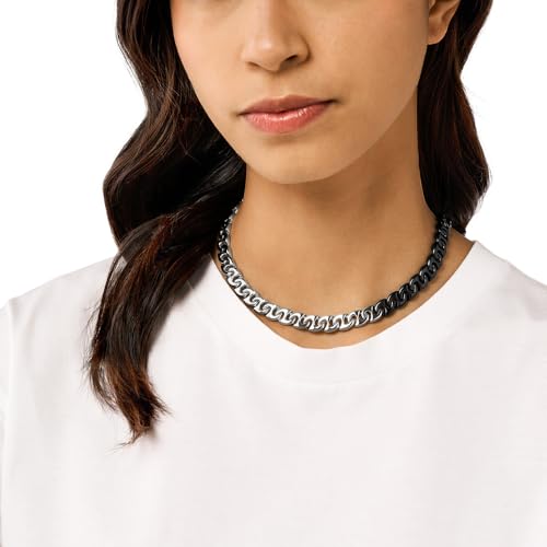 Detalle 2 de Diesel Collar hombre acero inoxidable bicolor 2 tonos