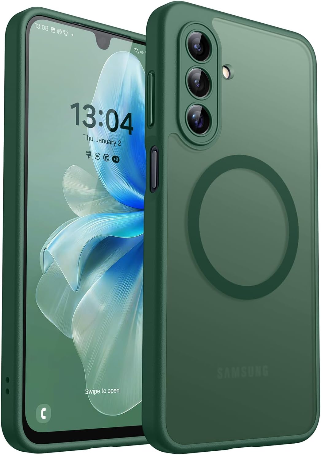 Thumbnail 5 de CANSHN Coque Magnétique pour Samsung Galaxy A17 — Protection complète de l'appareil photo (Airbags, transparent)