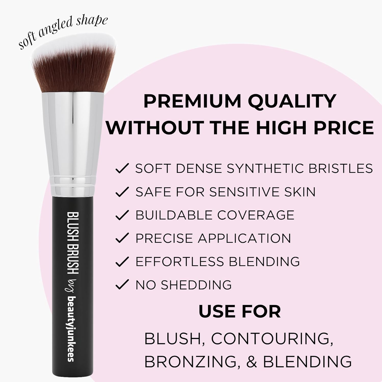 Thumbnail 6 de Beauty Junkees Angled Blush Brush for Cream, Liquid & Powder Makeup
