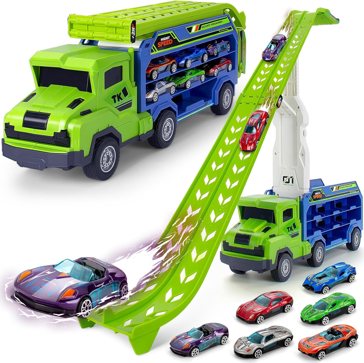 Detalle de Kids Carrier Truck Race Set