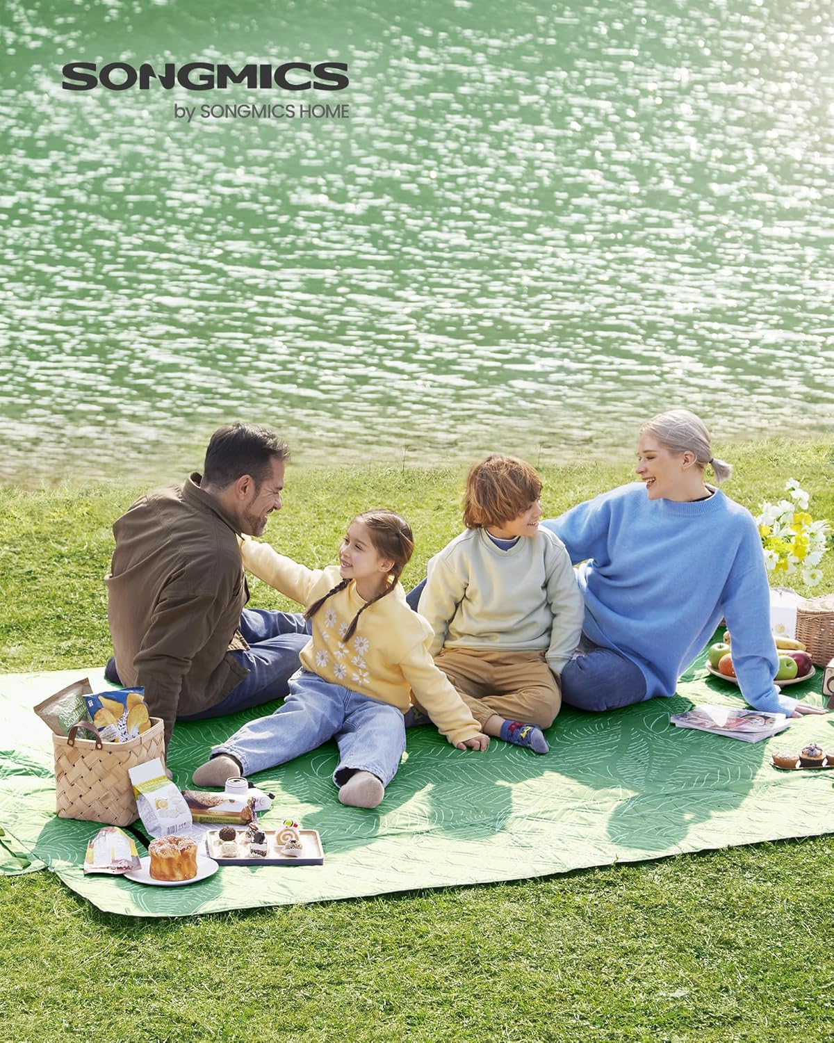 Thumbnail 1 de SongMics Coperta Picnic 300 x 200 cm con 4 picchetti antivento – Telo da Campeggio impermeabile