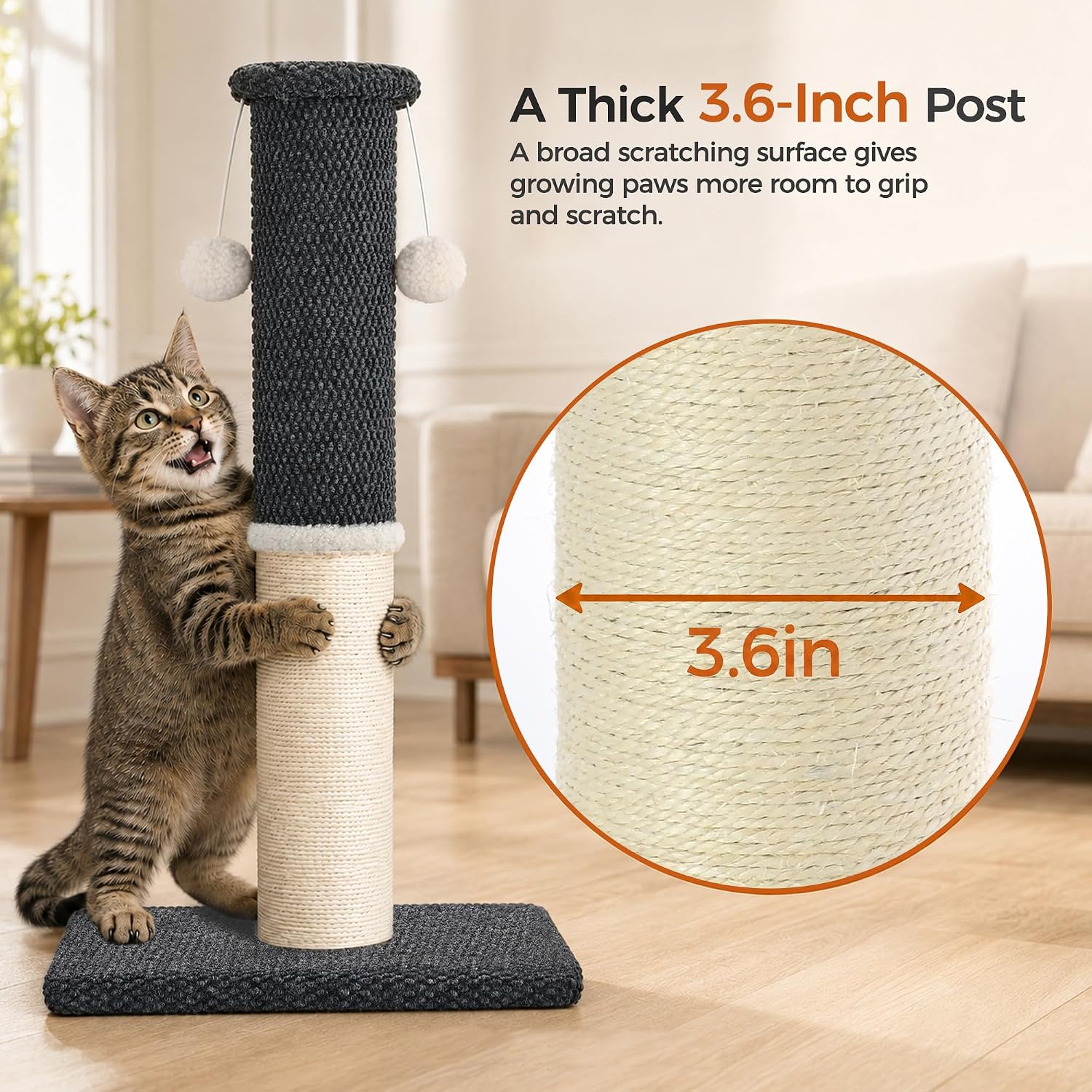 Detalle 2 de Made4Pets Cat Scratching Post 23.6-inch
