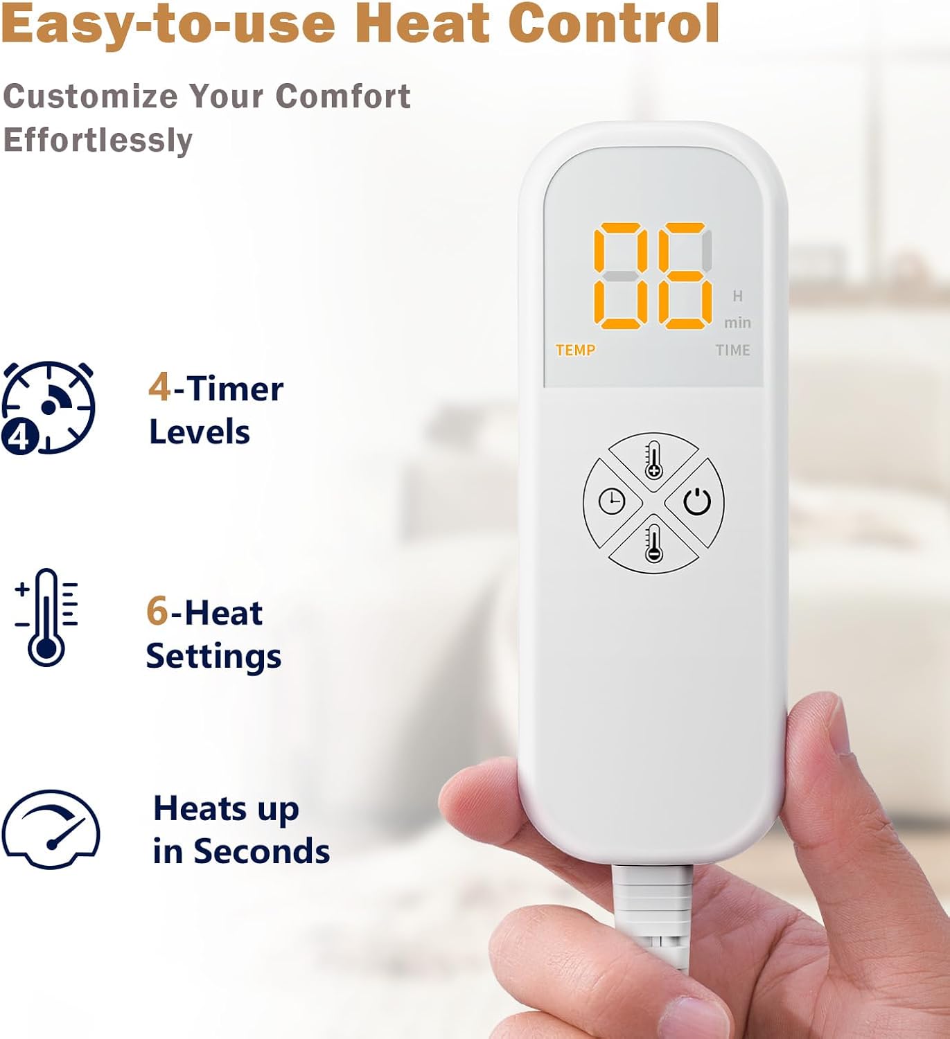 Detalle 2 de Christmas Gifts Heating Pad 6-Setting Heat Pad 🌡