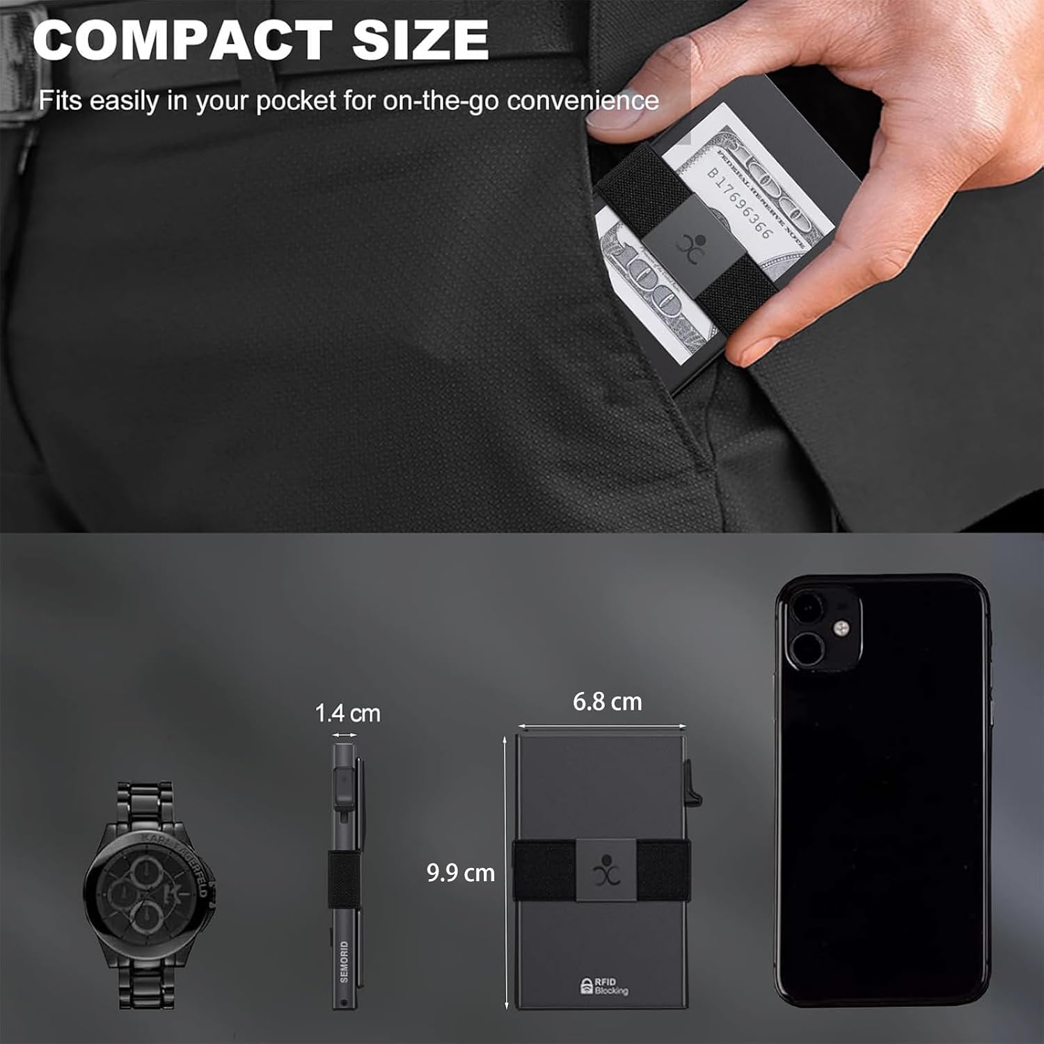Thumbnail 4 de SEMORID Mens Wallet Slim aluminium 60 g