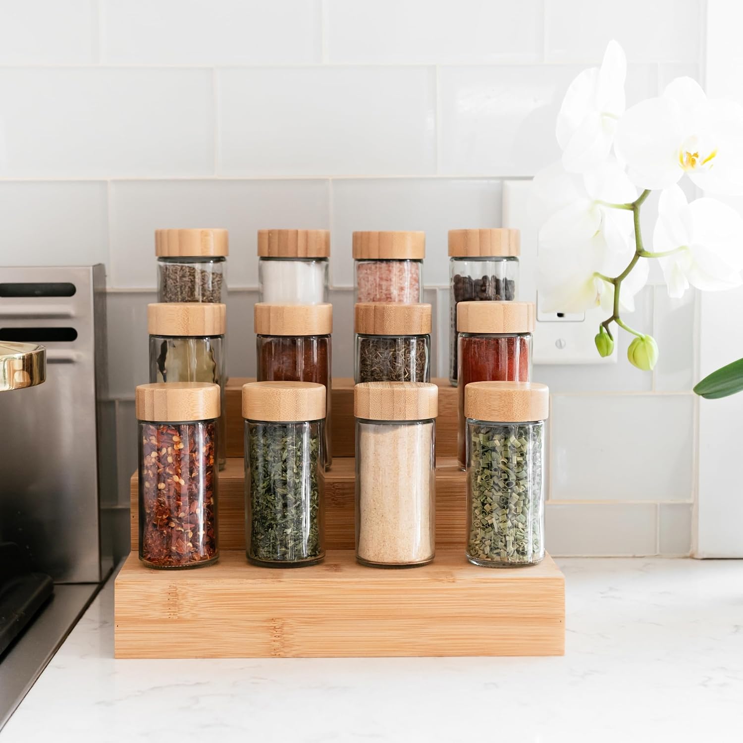 Detalle de SAVVY & SORTED Spice Jar Set, 4 oz