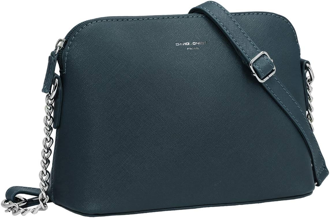 Thumbnail 3 de David Jones petit sac bandoulière femme à chaîne argentée (besace messenger rigide en PU)