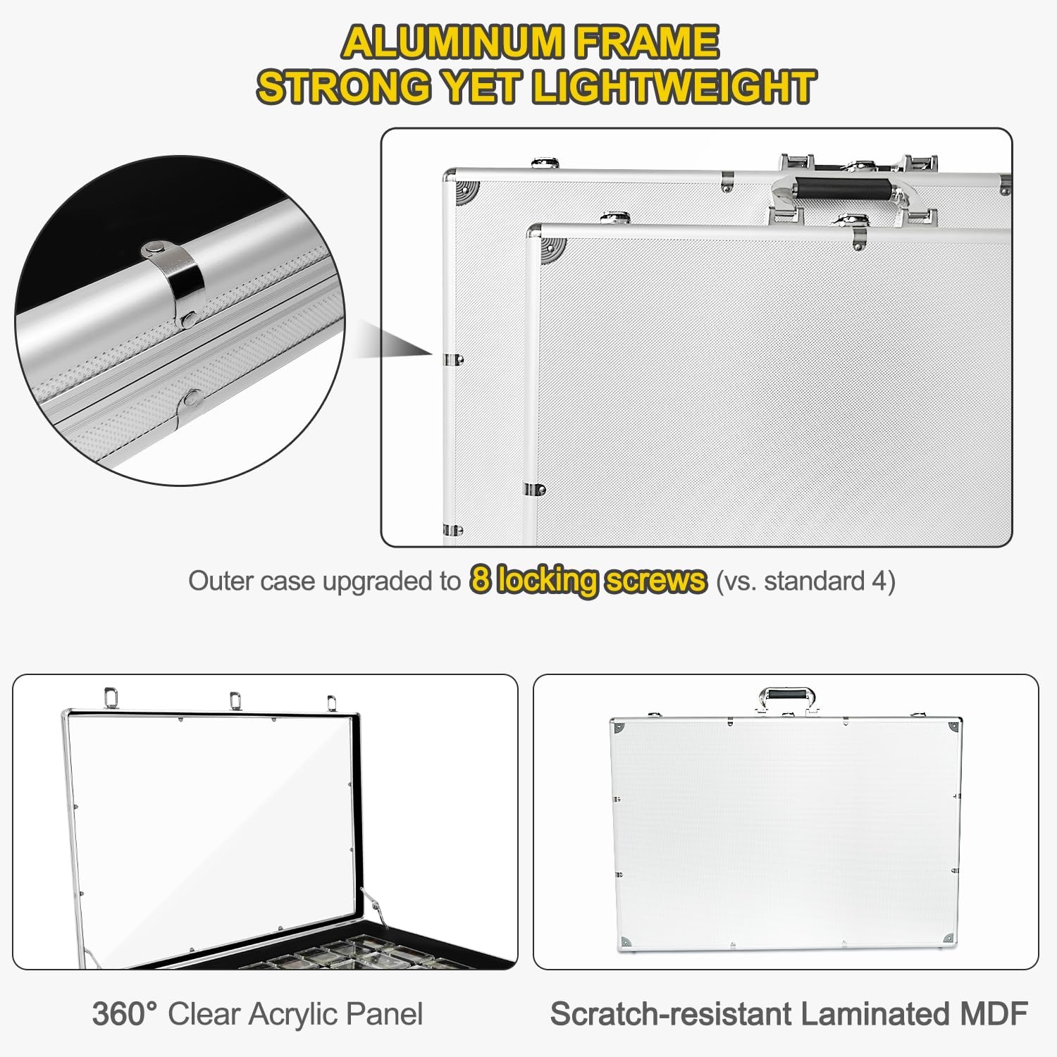 Detalle de CoJewe TSDC-0001-SL34-2P Trade Show Display Case, 34 x 22 in, Aluminum