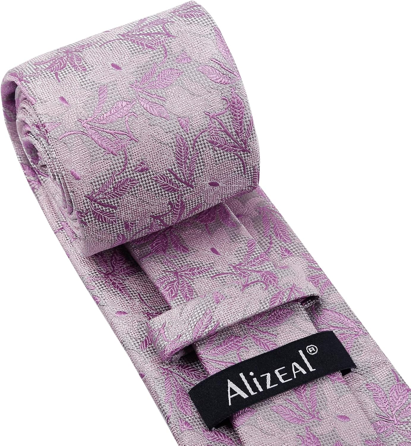 Detalle de Alizeal Mens Flower Necktie Daisy Floral Wedding Set – Multicolour Tie & Pocket Square