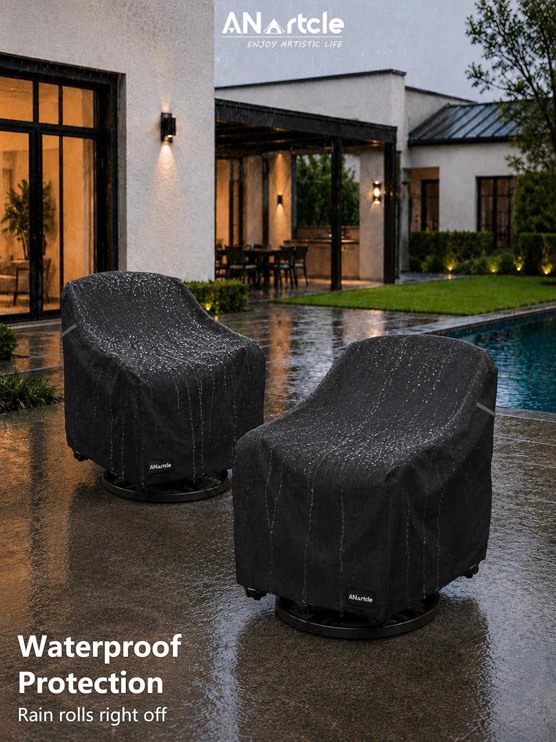 Thumbnail 6 de ANartcle 2Pack-28"D x 33"W x 38.5"H Swivel Rocker Chair Covers
