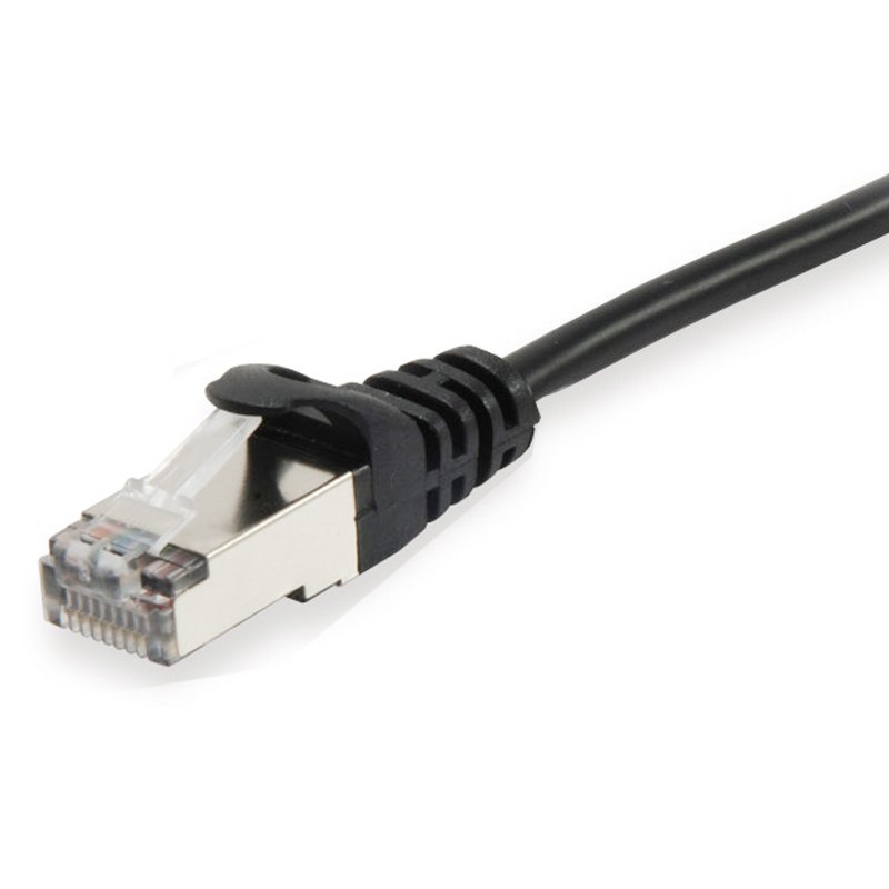 Detalle de Equip Cable de Red RJ45 S/FTP Cat.6 10 m apantallado libre de halógenos, negro