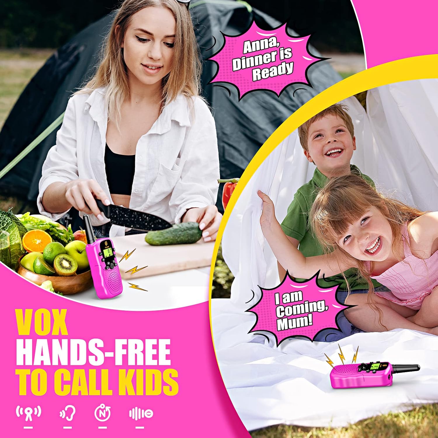 Detalle de EUTOYZ Walkie Talkies for Kids: Durable, Lightweight, and Fun Outdoor Communication