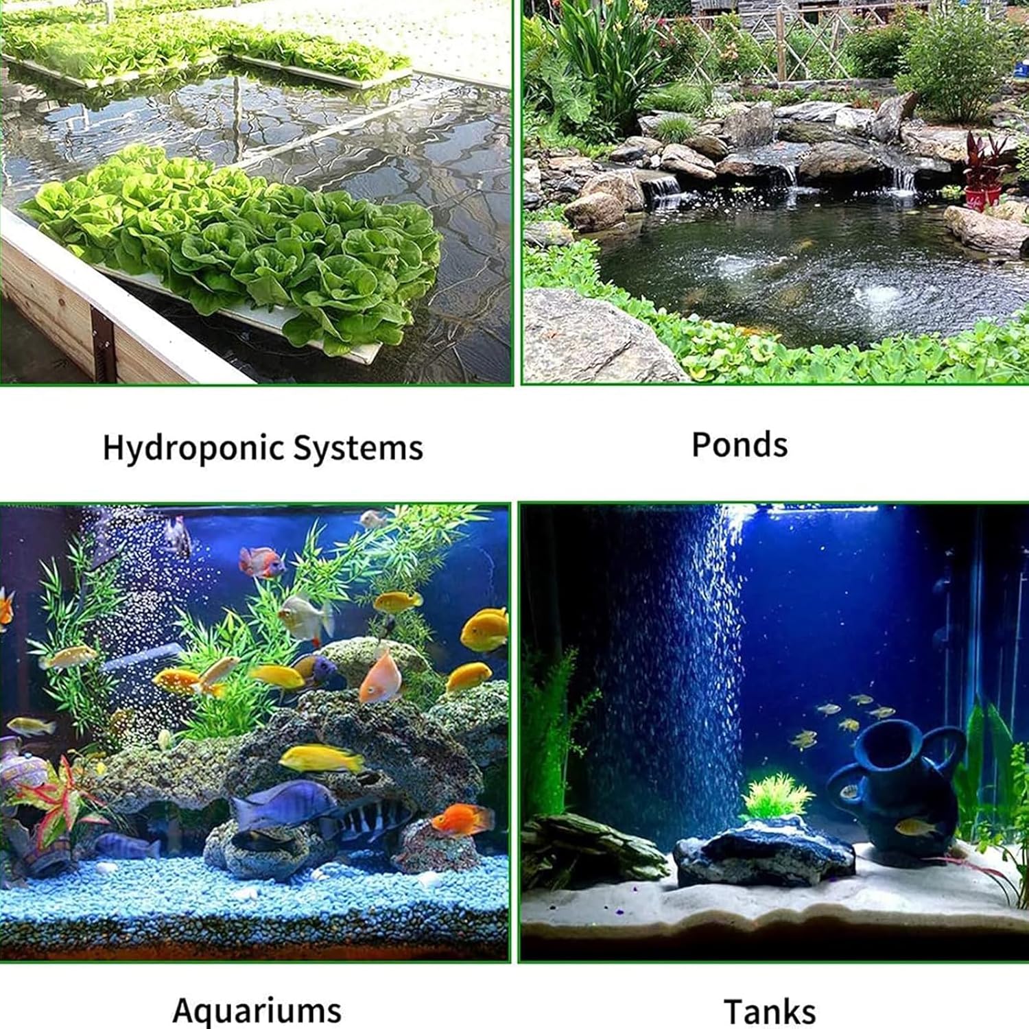Thumbnail 6 de YUDOTE Aquarium Air Stone Disk 10cm Bubble Diffuser (Pack of 2) for Oxygenation