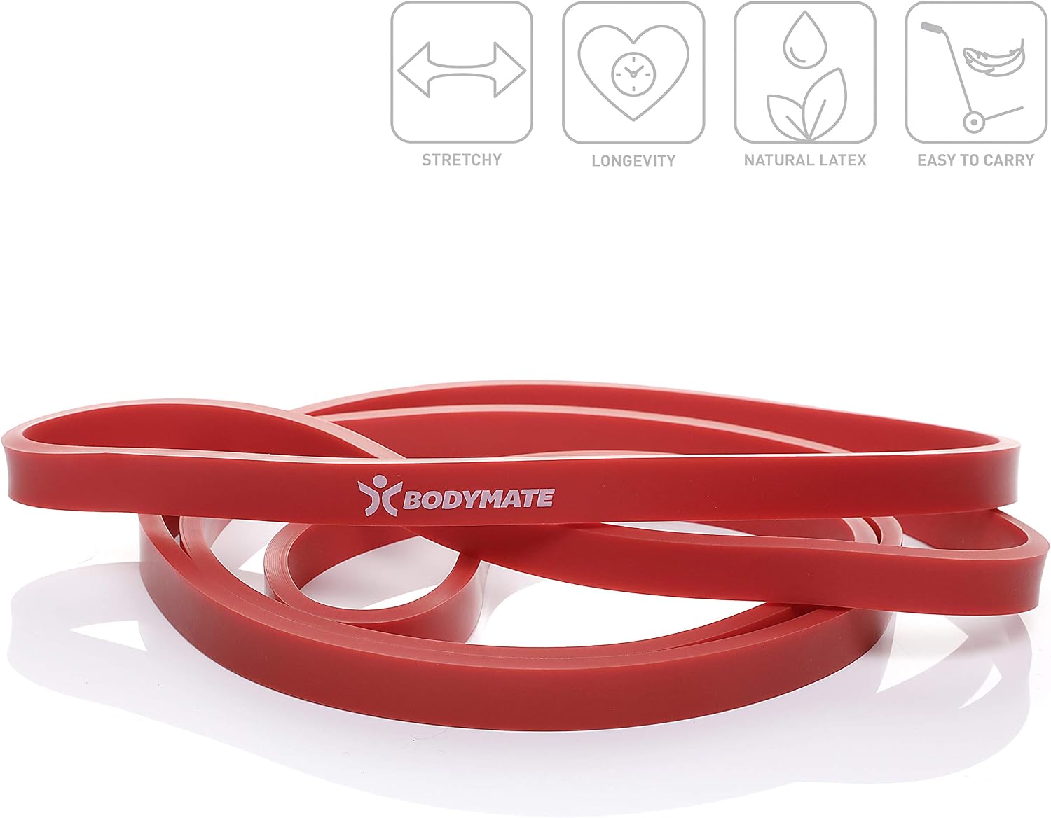 Thumbnail 1 de BODYMATE Fascia Elastica in Lattice Naturale da 208 cm (resistenza 5–16 kg) per forza, coordinazione e flessibilità