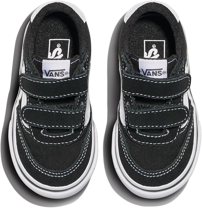 Thumbnail 4 de Vans Brooklyn LS V Suede Canvas Black White talla 26