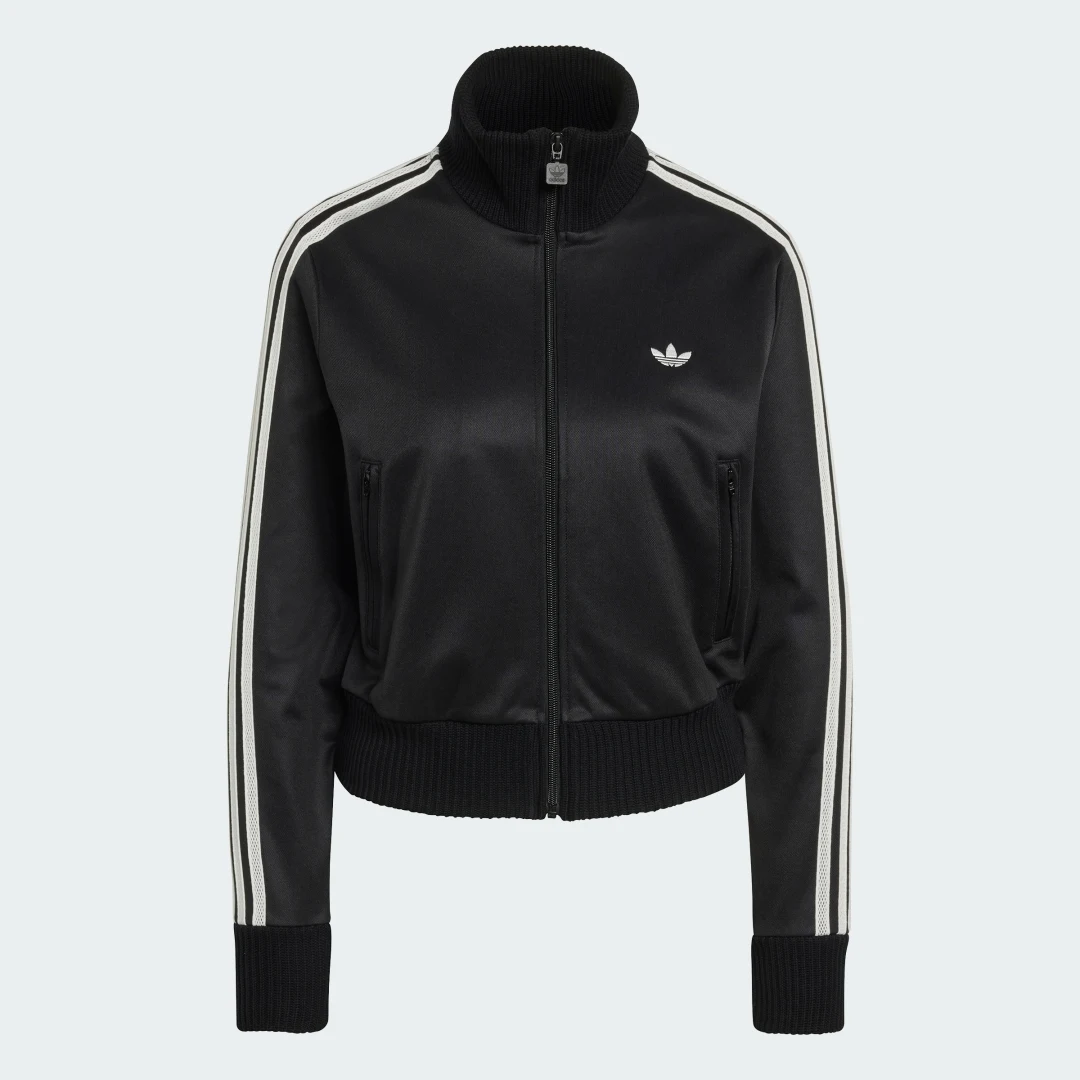 Detalle 2 de SUDADERA FIREBIRD de Adidas con detalles de punto de ganchillo – negro