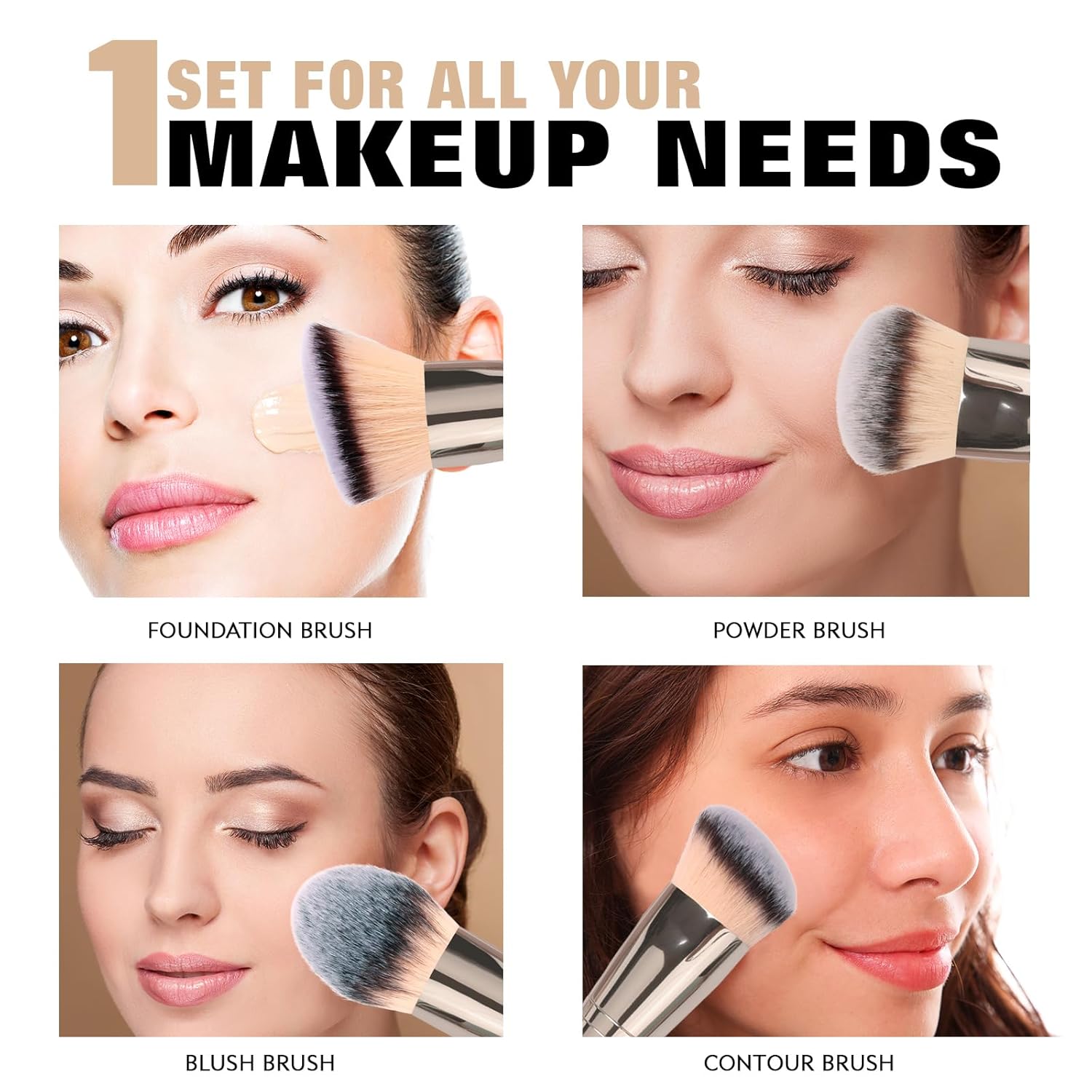 Detalle 2 de Foundation Makeup Brushes 2-Piece Dual-Ended đź–Ś