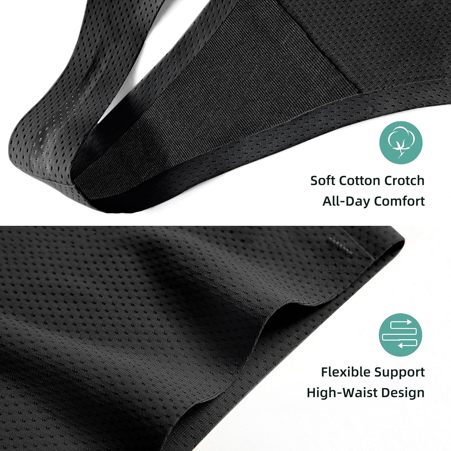 Thumbnail 3 de VOENXE Seamless High-Waisted Thongs — 5-Pack