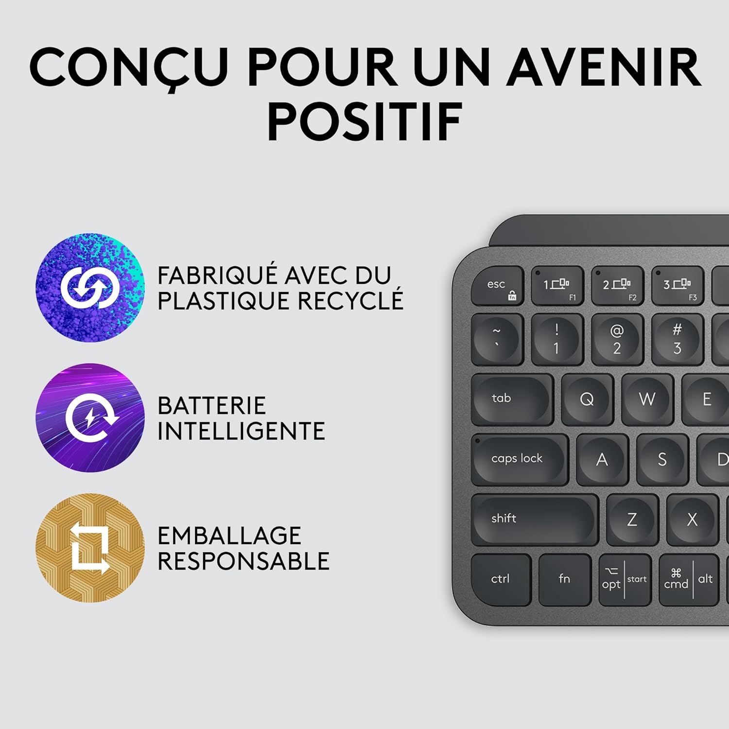 Thumbnail 5 de Logitech MX Keys Mini Minimaliste: Clavier sans Fil Rétroéclairé, USB-C et Multi-OS