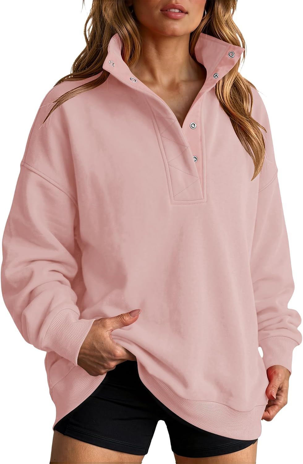 Detalle de LOMON Women's Sweatshirt, Cotton-Polyester Blend