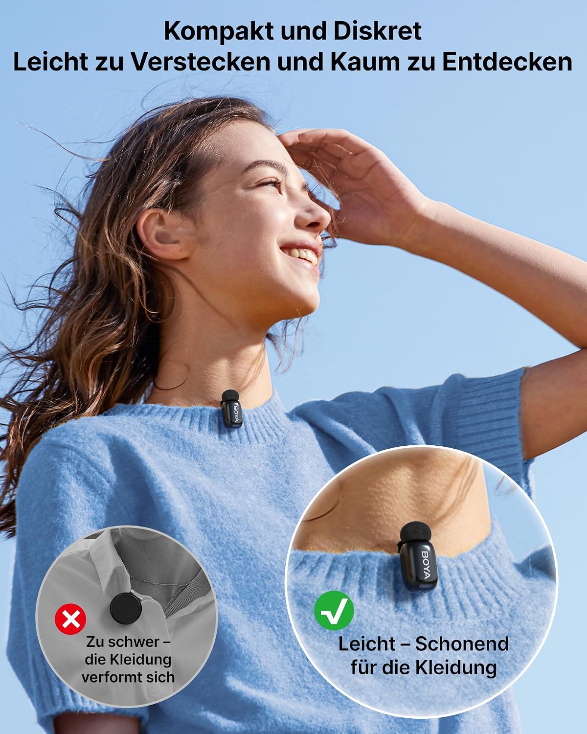 Detalle de BOYA MINI Ansteckmikrofon 48 kHz đ€