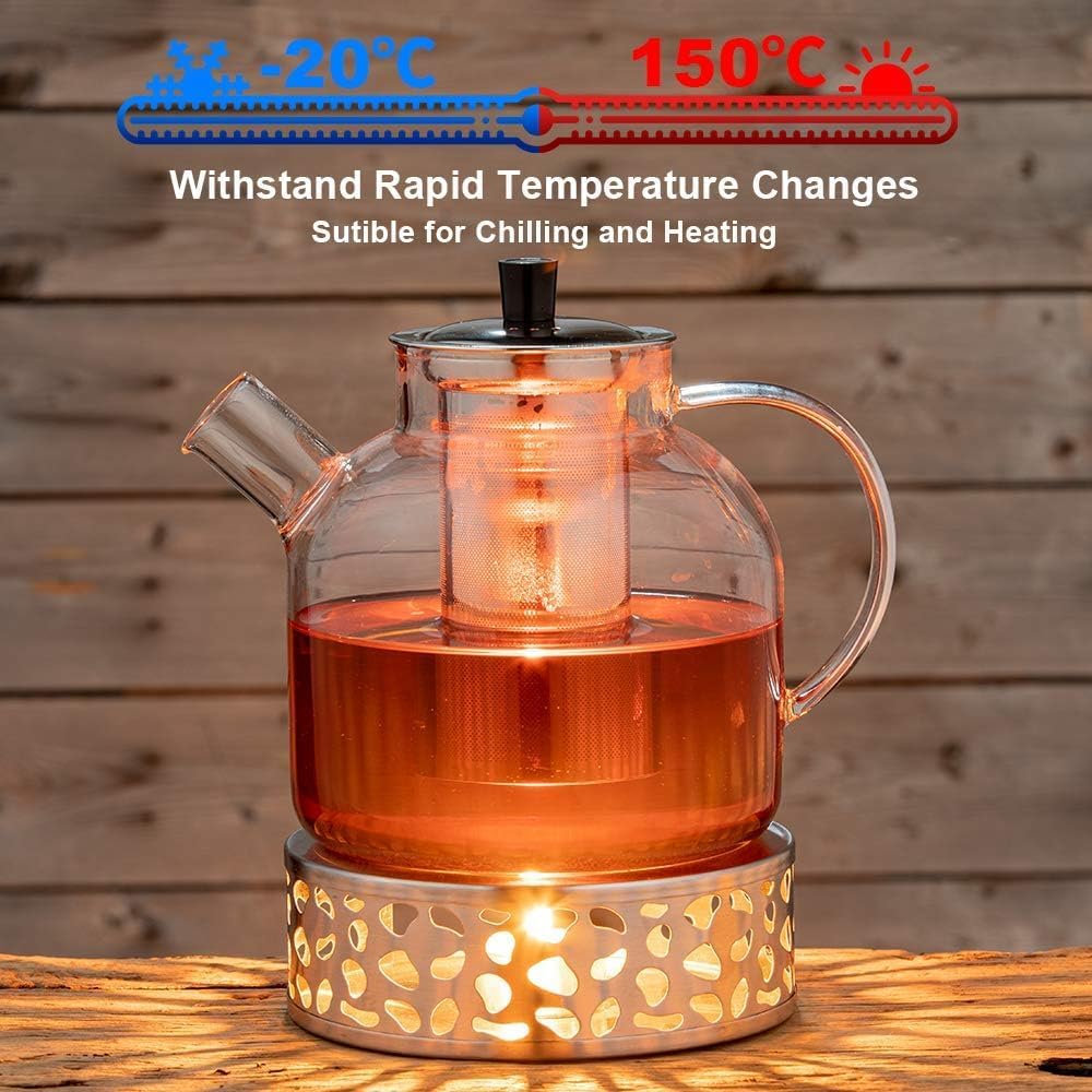 Thumbnail 4 de Ehugos 1500ml Glass Teapot with Removable Infuser 🍵