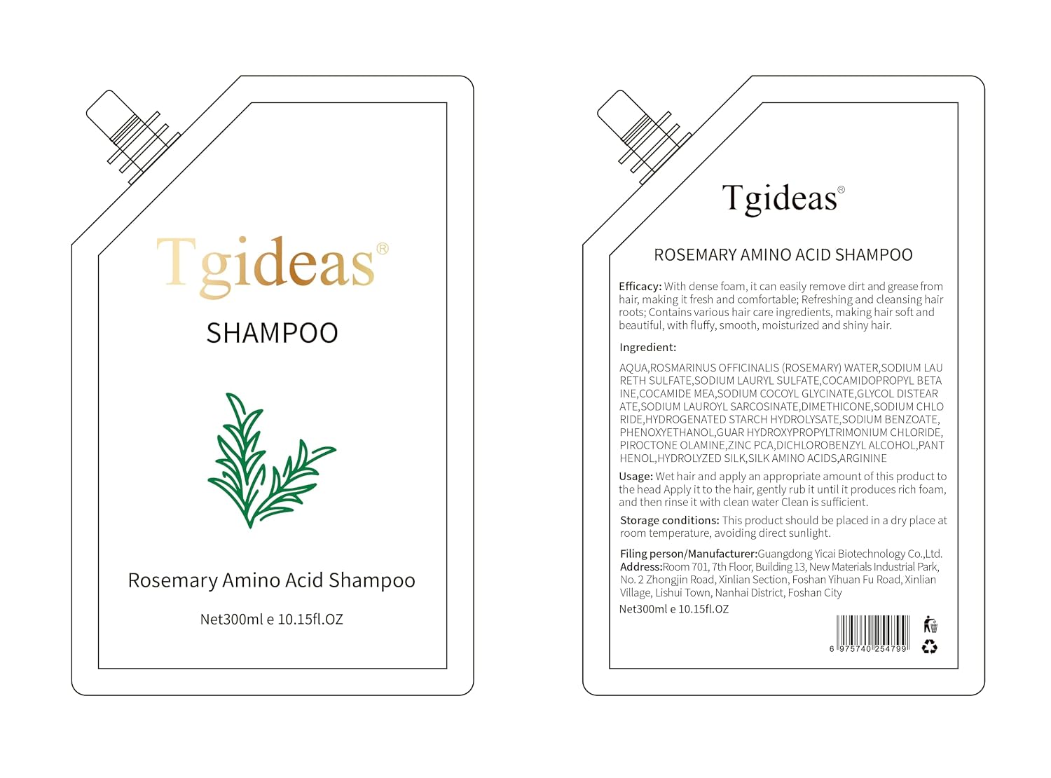 Thumbnail 6 de Tgideas Rosemary Biotin Amino Acid Shampoo for Thinning Hair (Women & Men), 8.45 fl oz