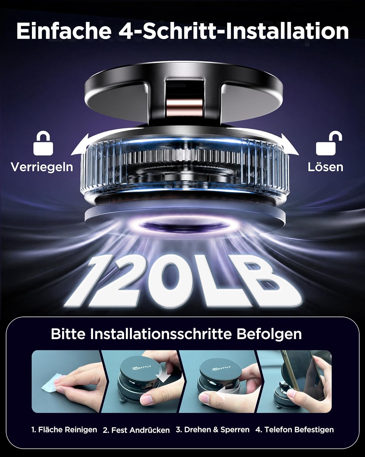 Thumbnail 4 de MSXTTLY Vmag-S2 Magnetische Handyhalterung 360°