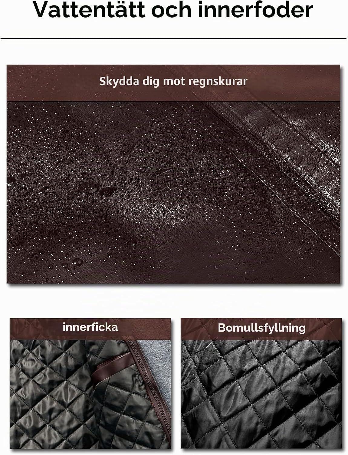Detalle 2 de Wantdo jacka i fuskläder för herr med avtagbar huva och 3 000 mm vattenpelare