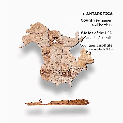 Detalle 2 de Enjoy The Wood Mapa Mundial 3D M