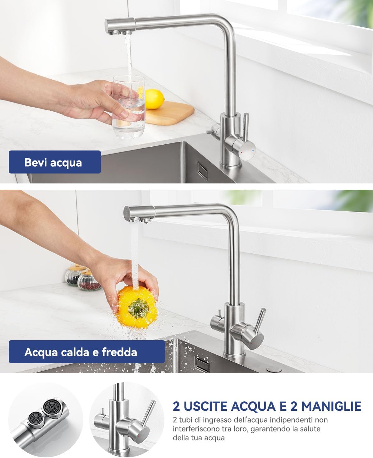 Detalle 2 de Sofetiy Rubinetto Cucina 3 Vie 320 mm