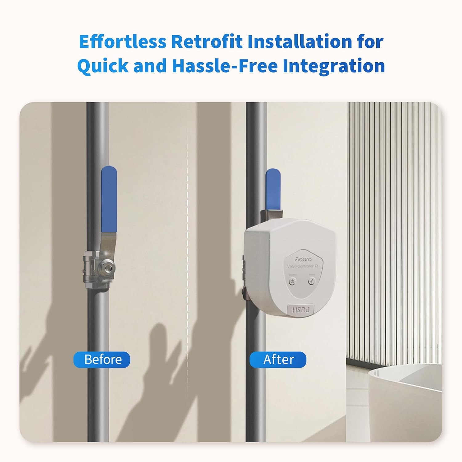 Detalle de Contrôleur de Valve T1 Aqara avec hub Zigbee 3.0 et compatibilité Matter over Bridge