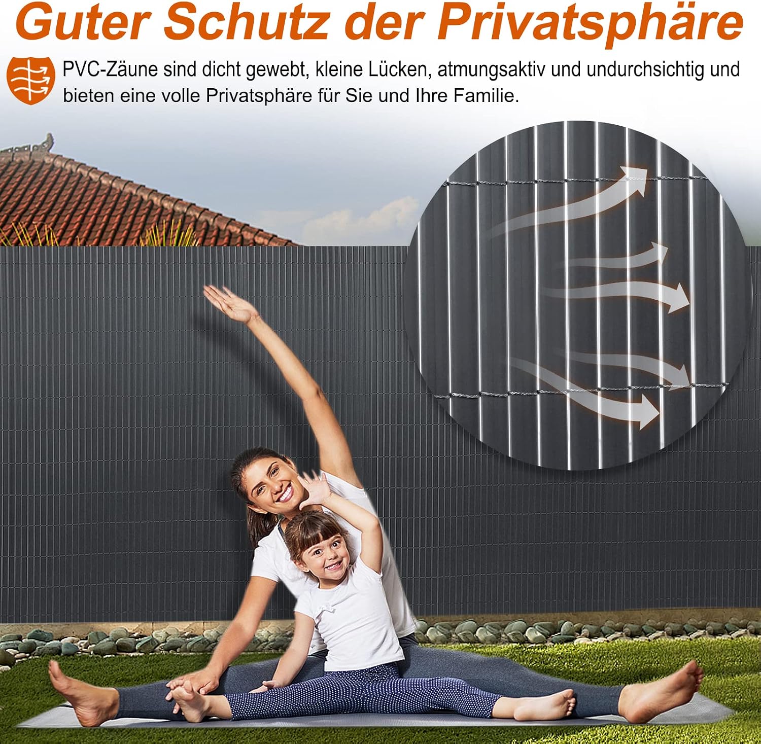 Thumbnail 6 de YRHome Sichtschutzmatte PVC 120 x 1000 cm