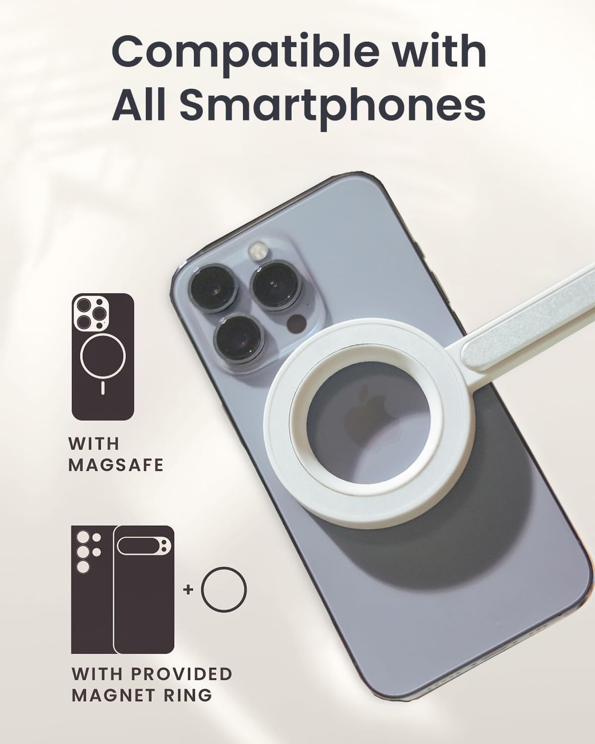 Detalle 2 de KraftGeek Magnetic Phone Tripod 64" Selfie Stick