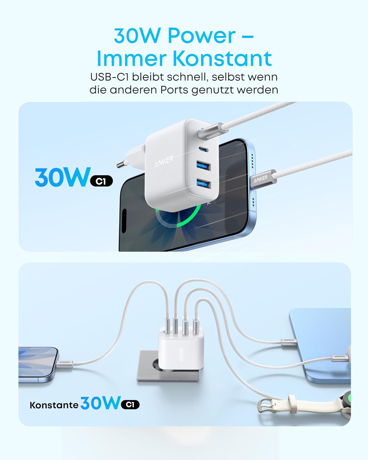 Detalle de Anker Zolo 50W USB C Ladegerät
