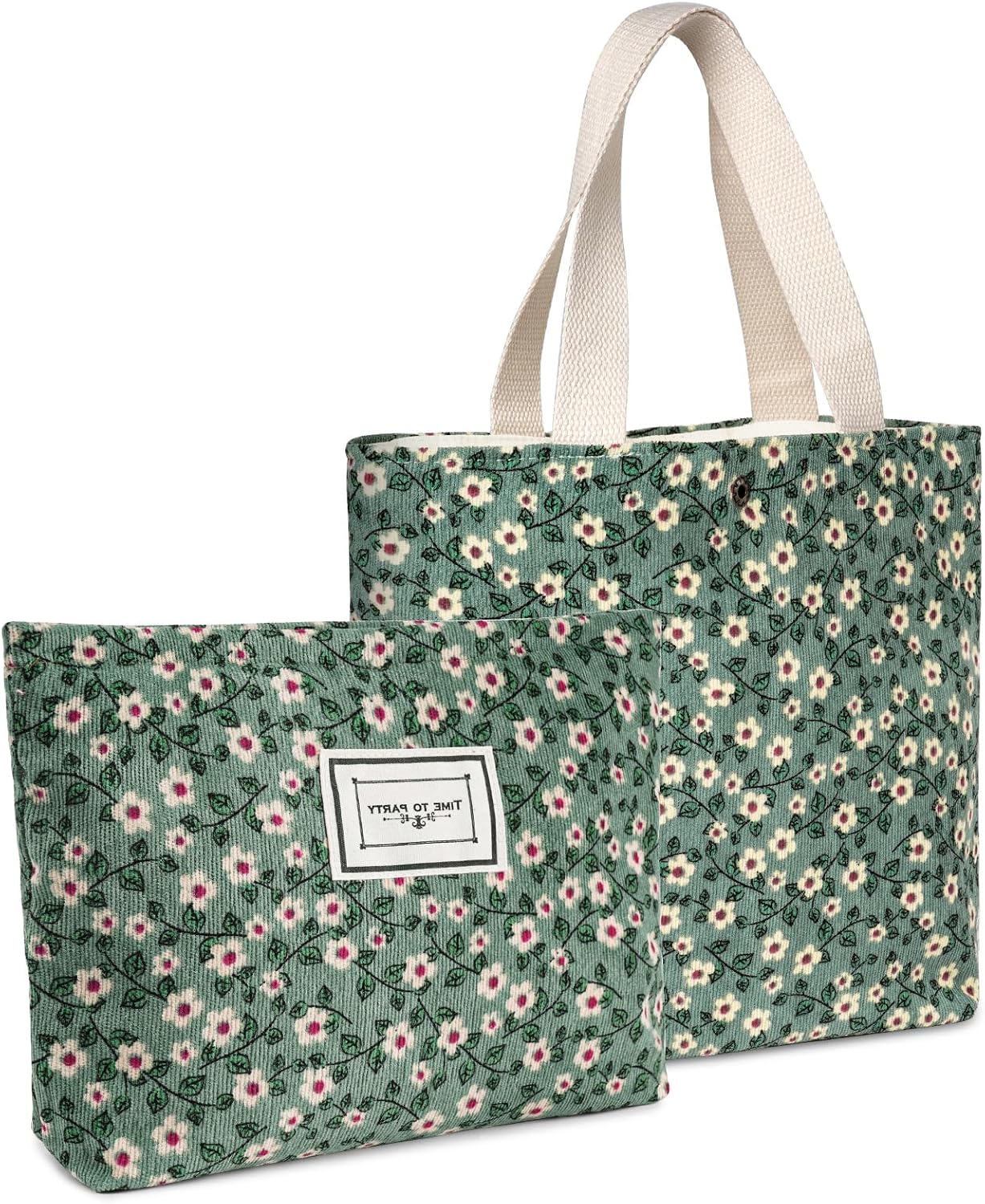 Detalle de Aucuu Floral Canvas Cosmetic Bags 2 Pcs