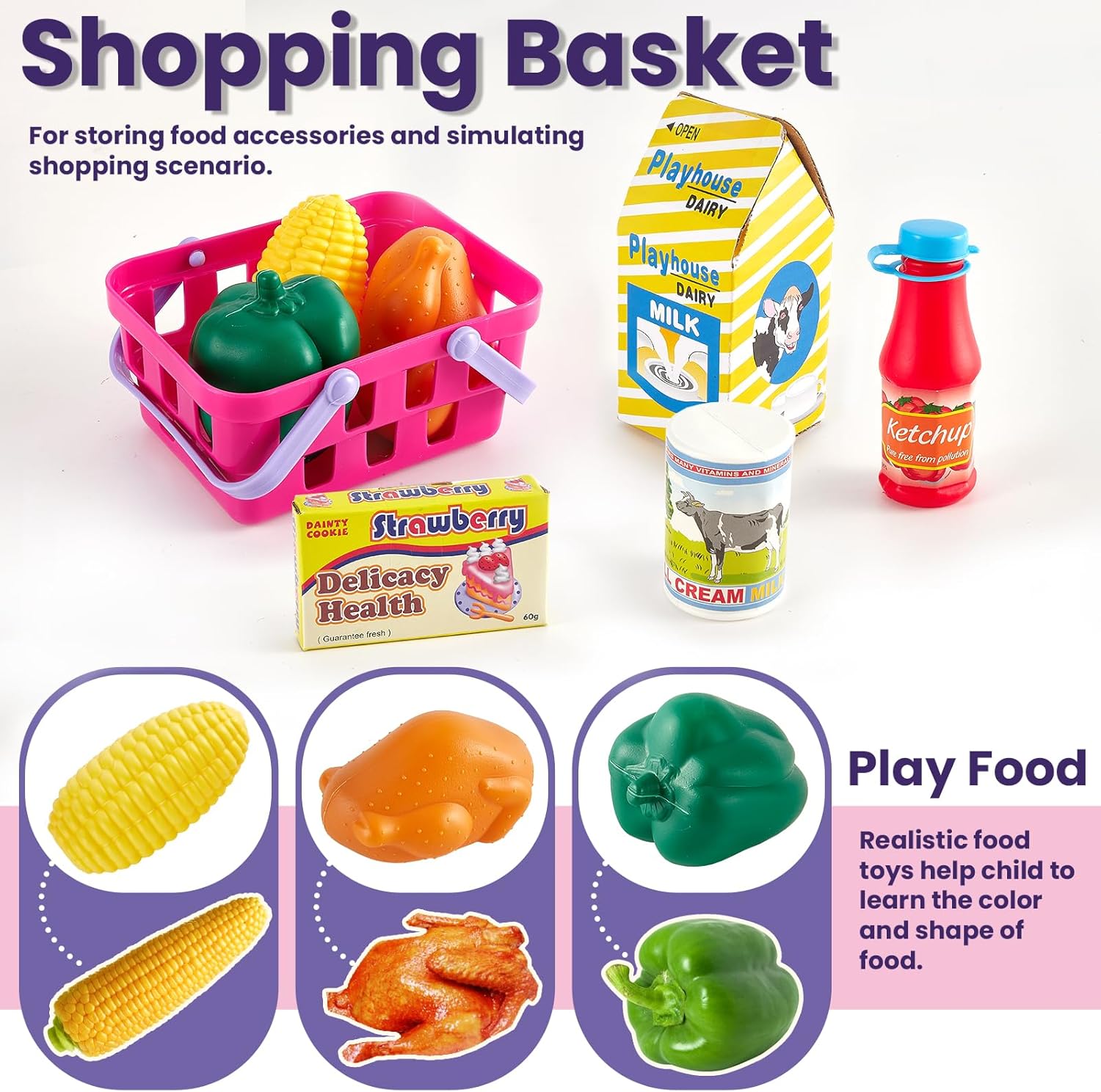 Thumbnail 4 de BUYGER Kids Toy Till Cash Register with Receipt Printer Scanner – Pretend Play Cashier Set