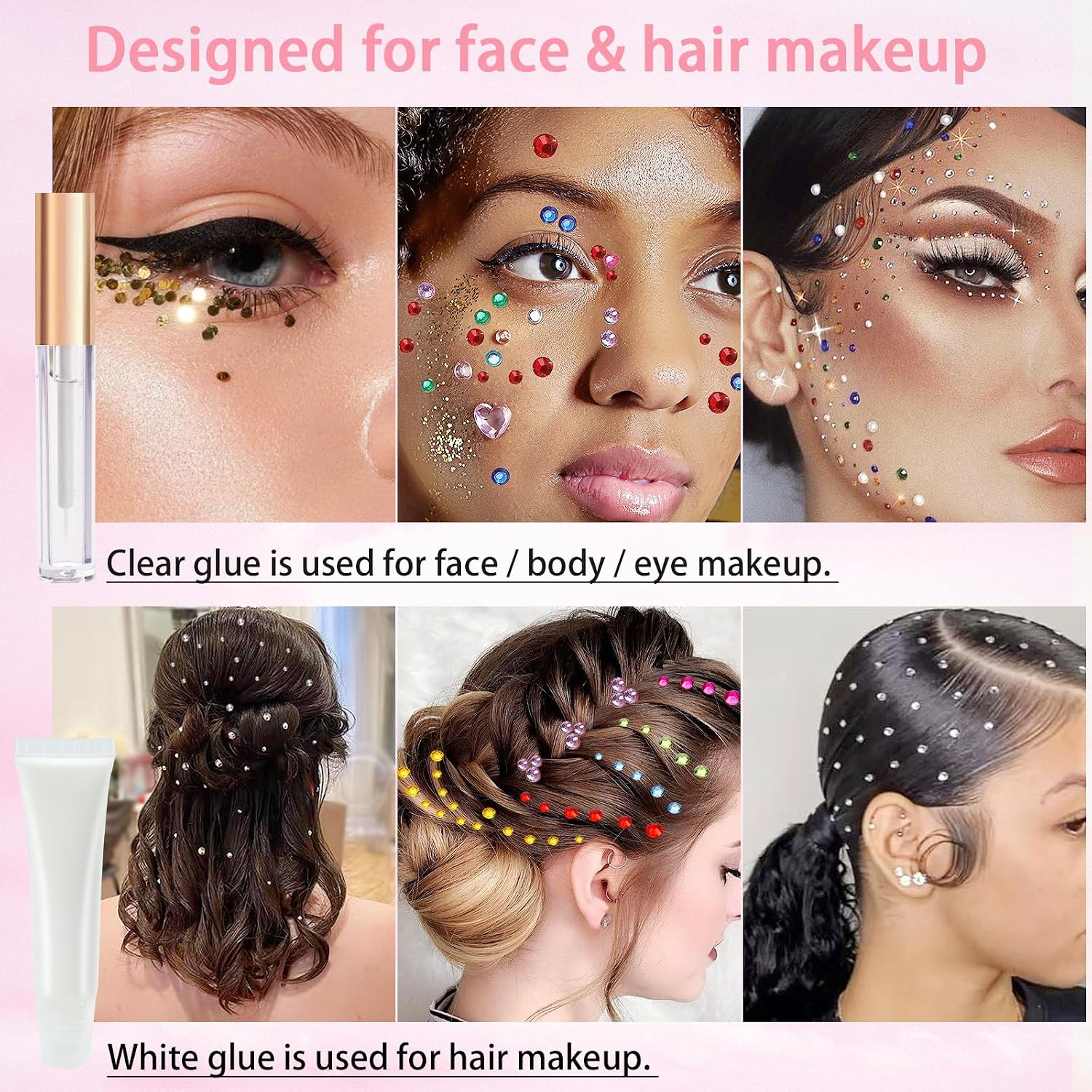 Thumbnail 1 de Face and Hair Gem Kit with Makeup Glue