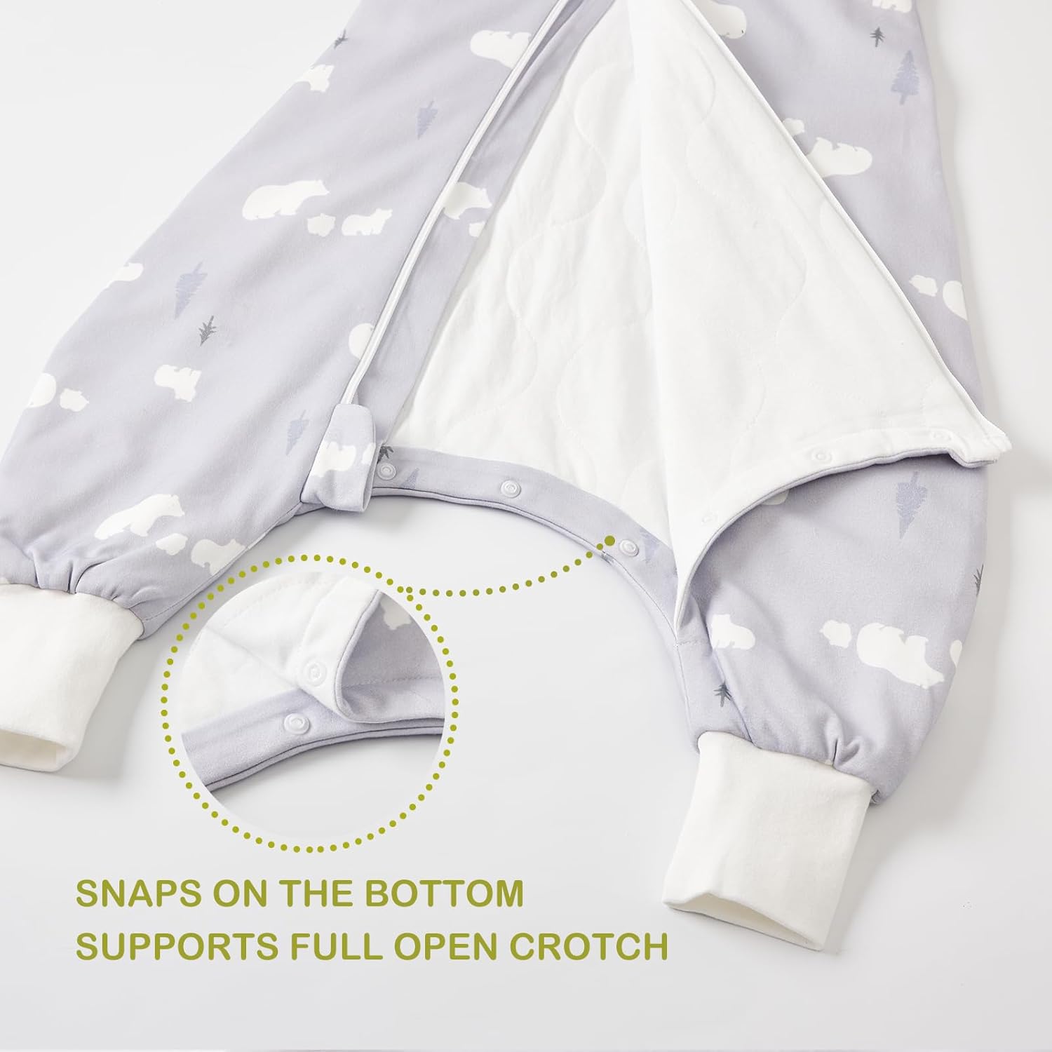Detalle 2 de Nivolltha 100% Cotton Soft Baby Sleeping Bag with Feet (1.5 TOG) – Size S