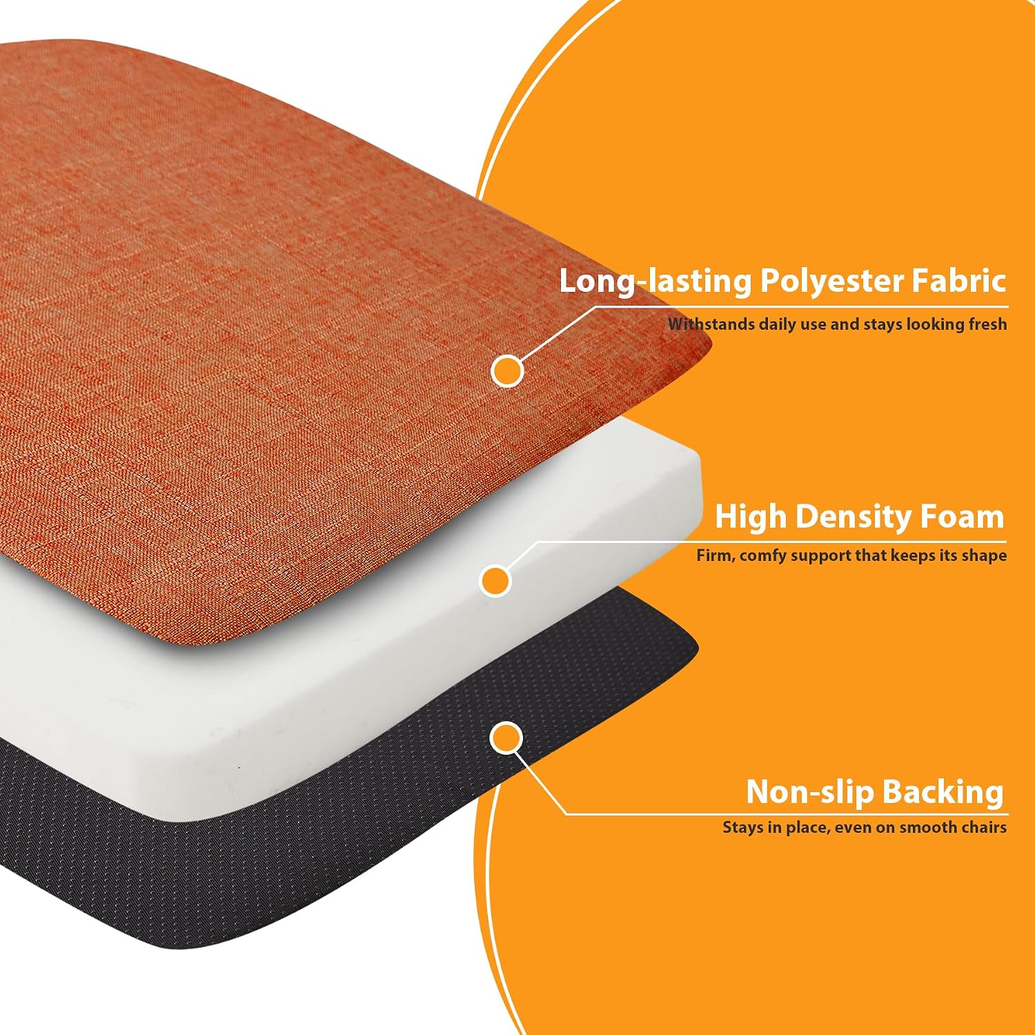 Detalle 2 de Ruqmuis Dining Chair Cushions, 2-Inch