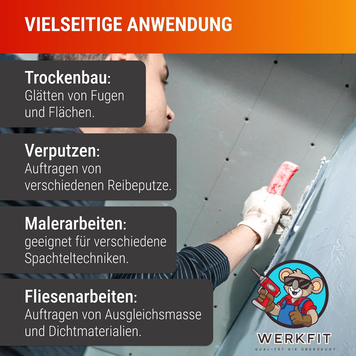 Thumbnail 4 de WERKFIT Glättekelle 280x130 mm für präzises Glätten