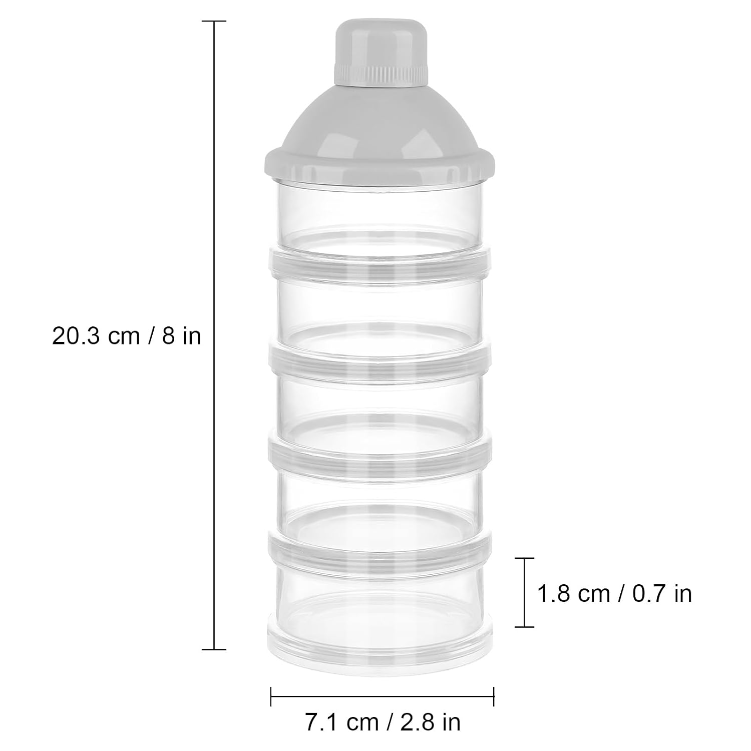 Thumbnail 6 de Accmor On The Go Formula Dispenser, 5 Stackable Compartments, BPA-Free PP