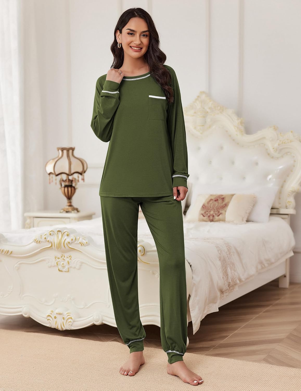 Thumbnail 2 de Ekouaer Women's Pajama Set, Long-Sleeve