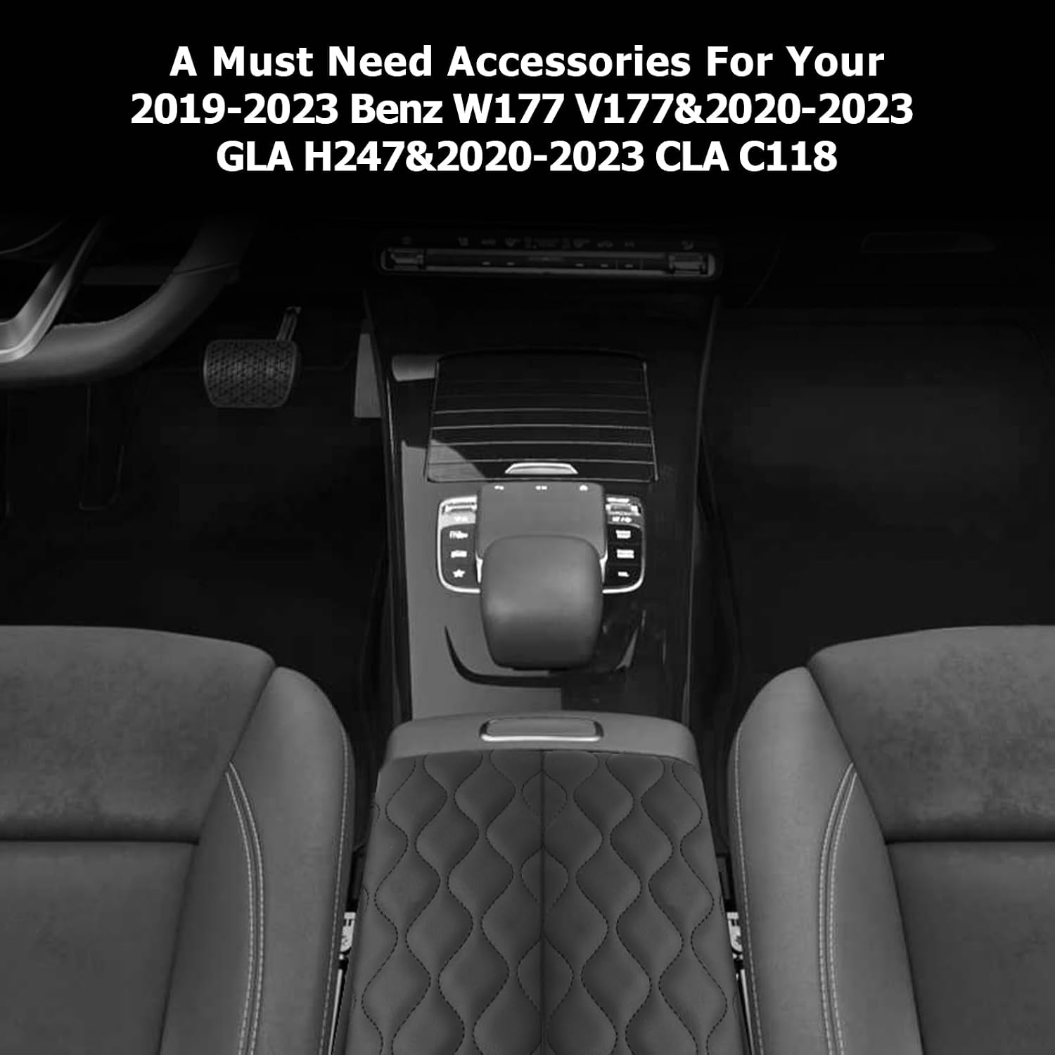 Thumbnail 6 de LUWU Leather Armrest Pad for Mercedes-Benz A-Class W177 / GLA H247 / CLA C118 / EQA (2023–2024) – Practical Interior Accessory