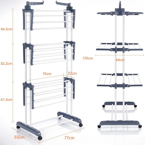 Thumbnail 2 de T-LOVENDO.ES Tendedero Vertical 4 Niveles con Ruedas
