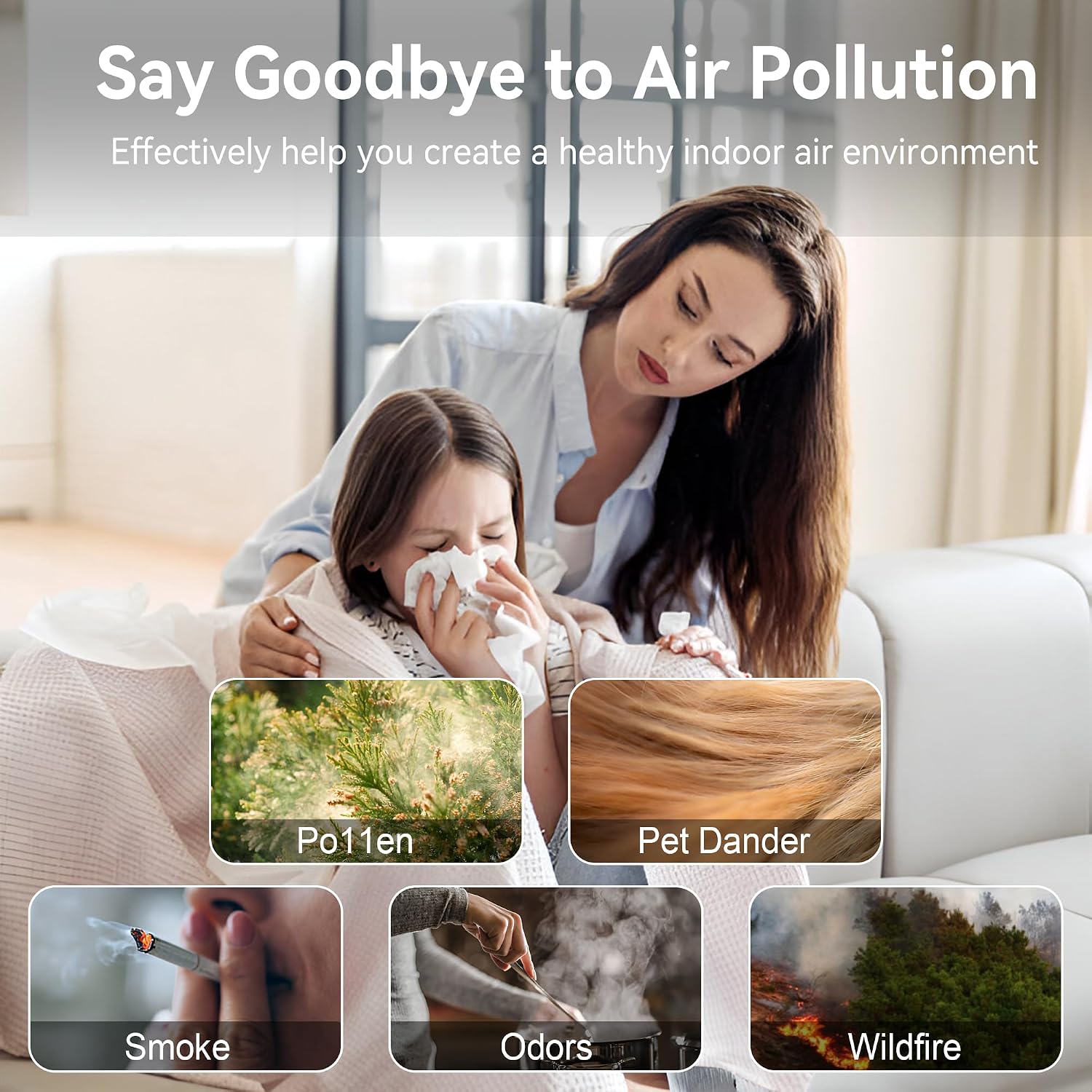 Detalle 2 de AIUZLK P260 Air Purifier 2000 ft²