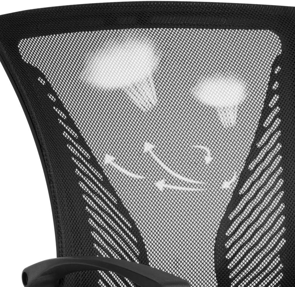 Detalle de Yaheetech: 2 Sedie da Scrivania Ergonomiche con Rete, Ruote e Braccioli – altezza regolabile