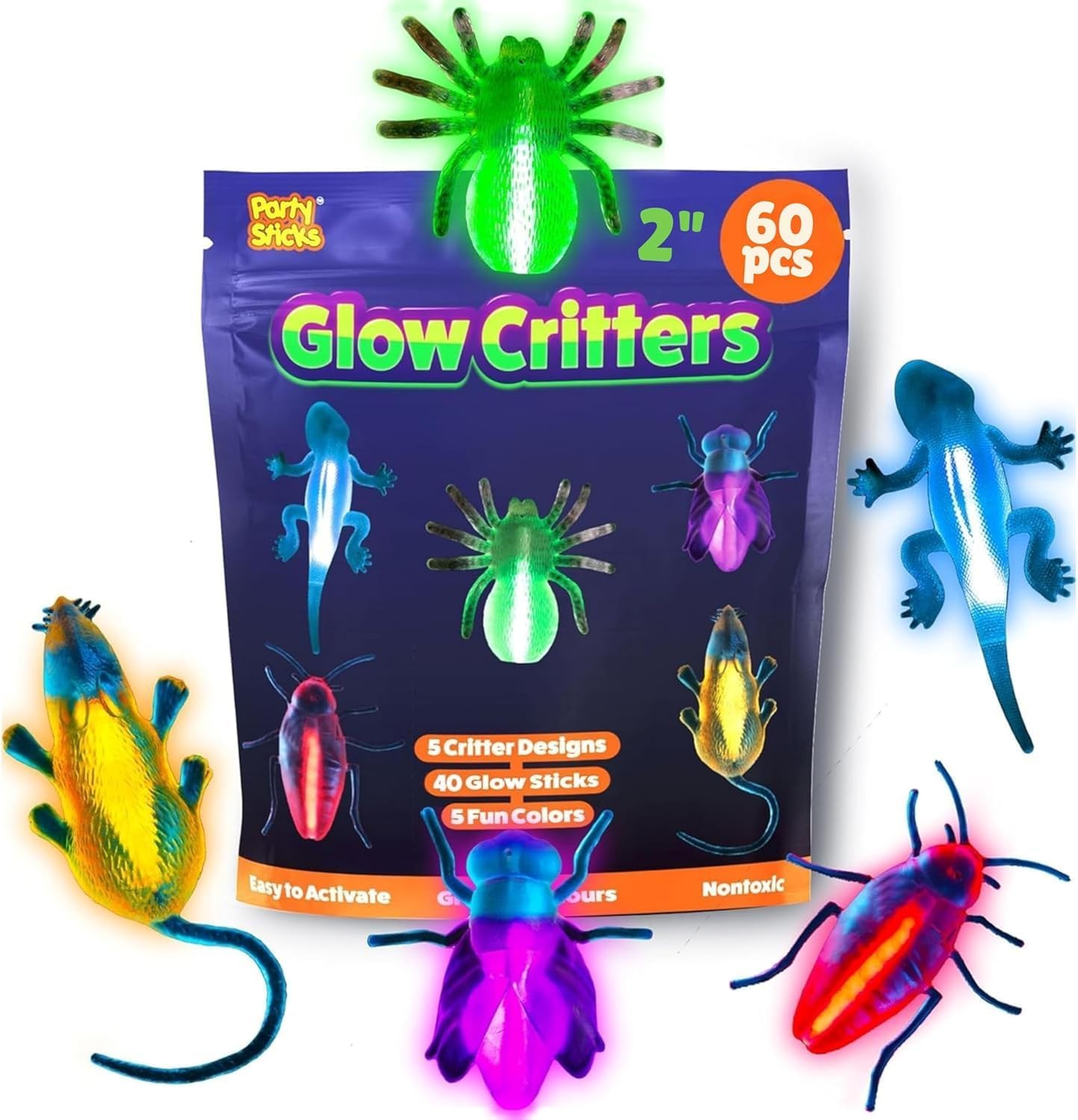 Thumbnail 6 de Glow Critters Glow-in-the-Dark Bug Toys, 30 Count