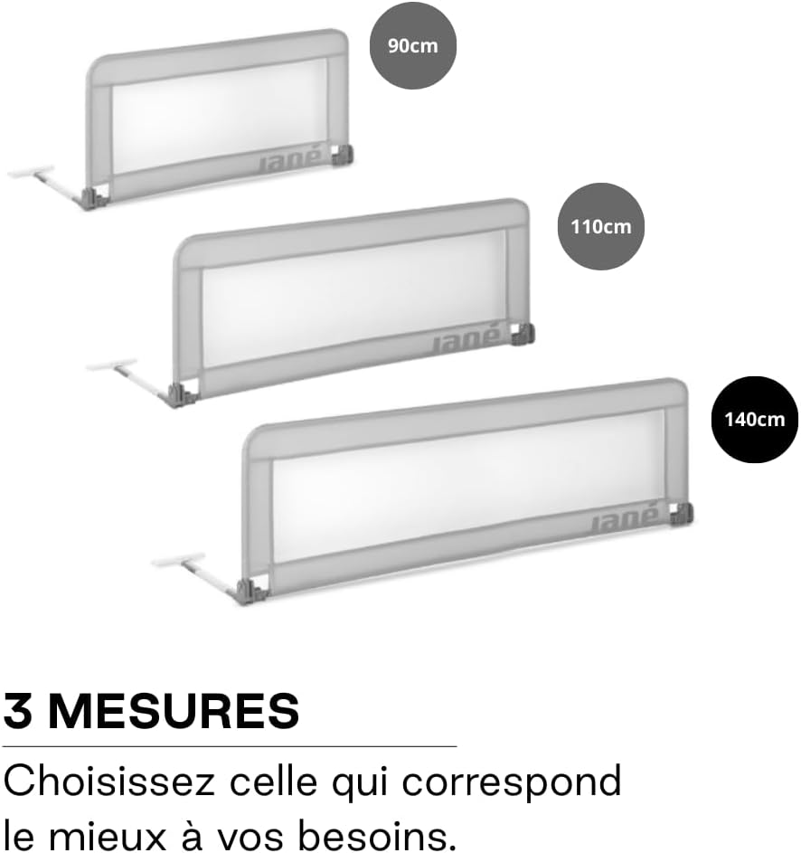 Thumbnail 2 de Jané Barrière de Lit Rabattable 140 cm Extra Haute – Maille Respirante et Sac de Transport